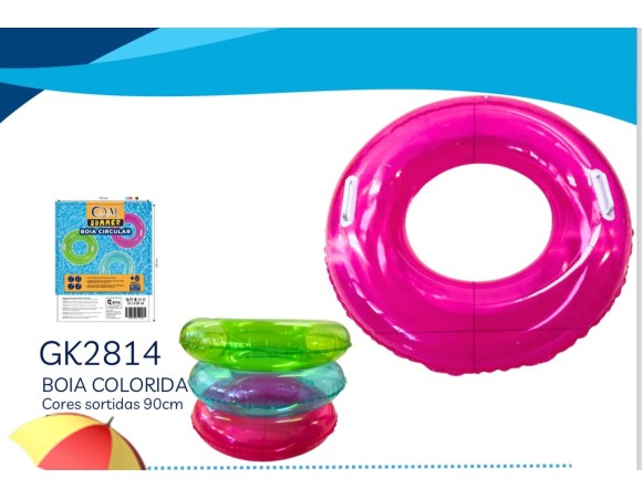 BOIA COLORIDA TRANSP CIRCULAR  INFLAVEL 90 CM GK2814